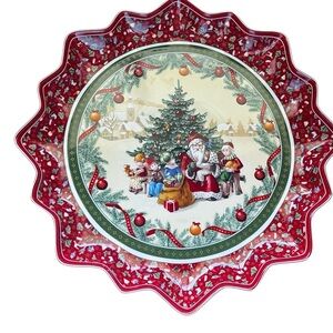 Villeroy & Boch Toy's Delight Large Fluted Christmas Serving Platter 16"